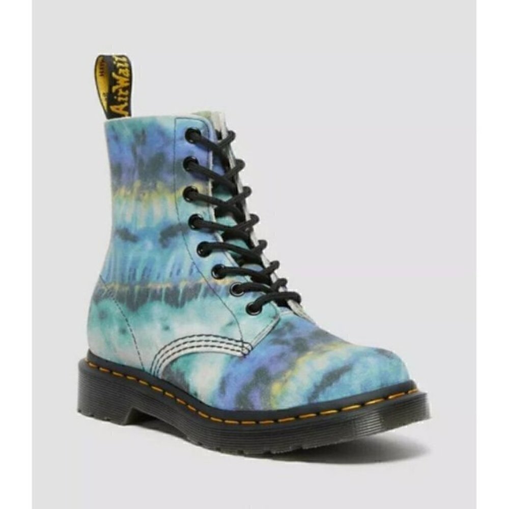 Doc Martens 1460 Pascal Blue Tie Dye Leather Boots - 5US/36EU